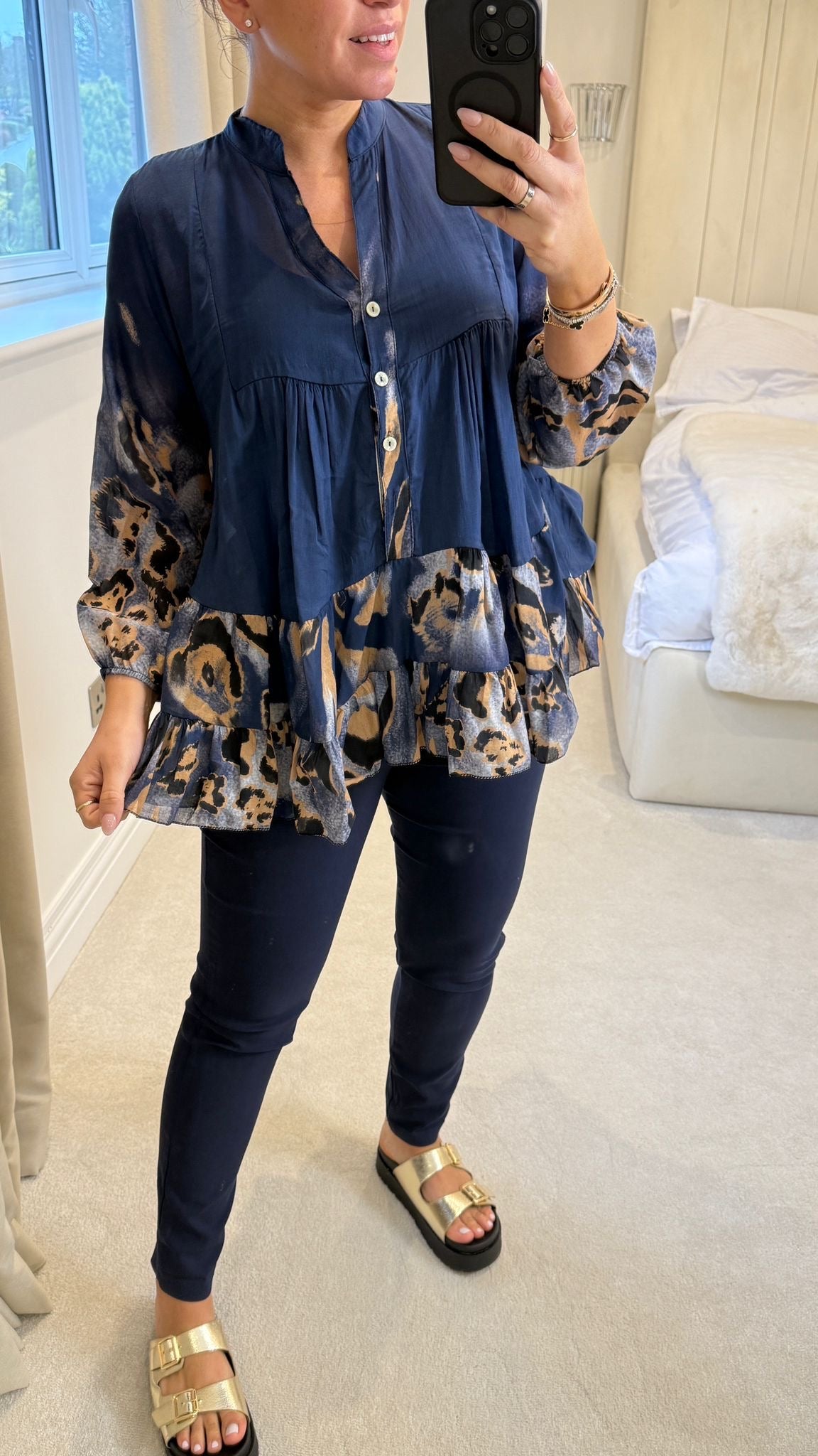 Pamela Animal Pattern Lightweight Blouse