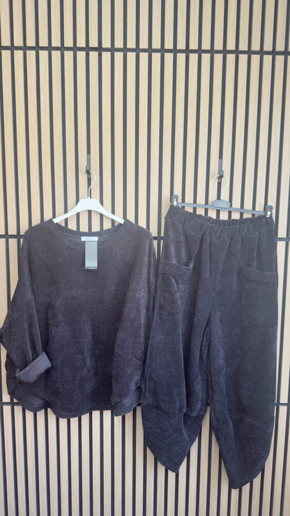Jordaine Corduroy Carrot Leg Lounge Set