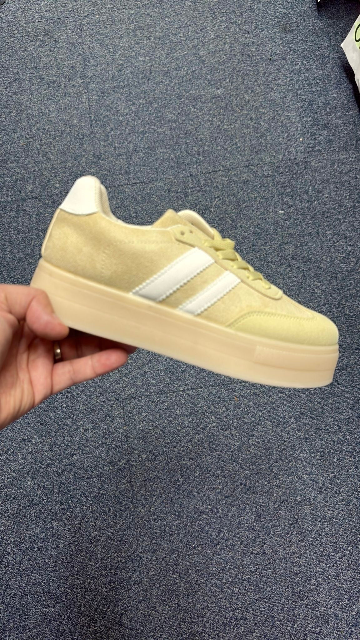Allie Faux Suede Platform Trainers