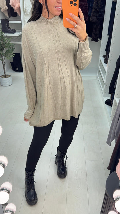 Ayeza Plain Asymmetric Loose Fit Jumper