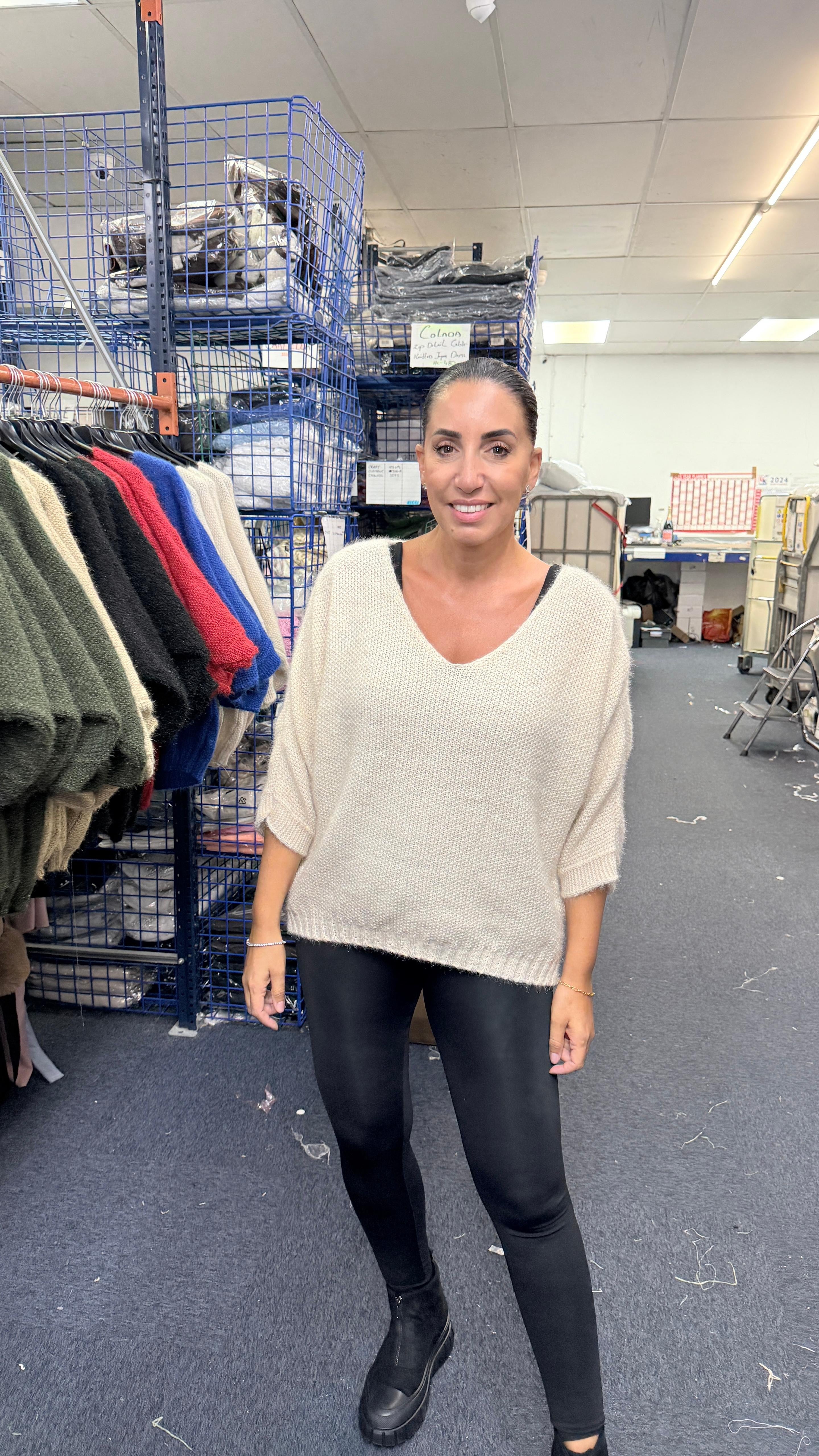 Eliora Super Soft Embellished Button Back Jumper