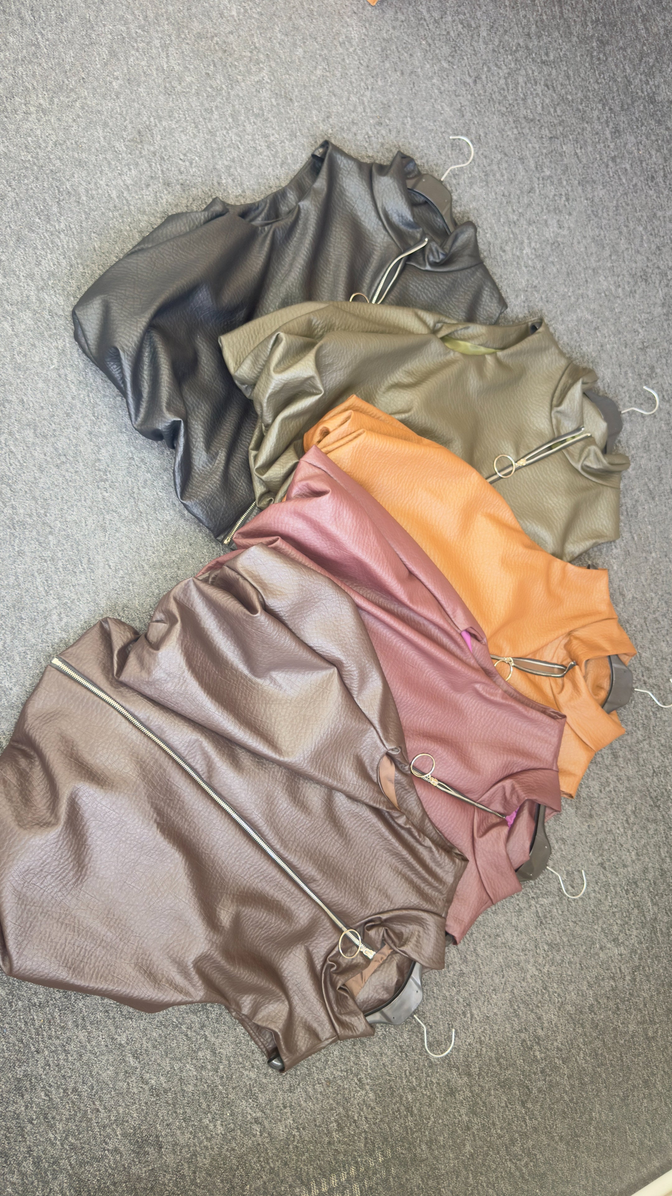 Meladie Faux Leather Bubble Hem Gilet
