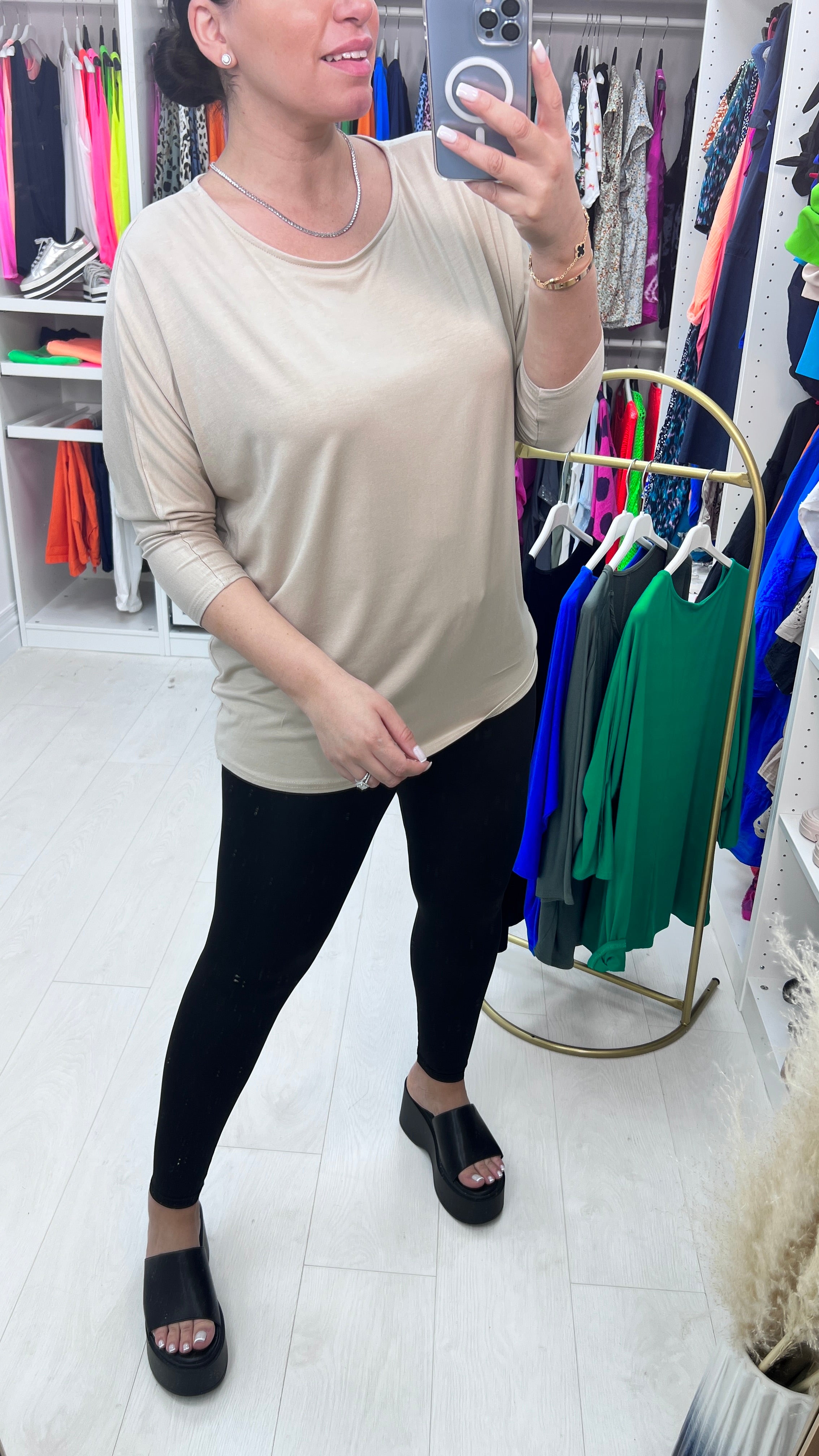 Josephine Jersey Stretch Batwing Top