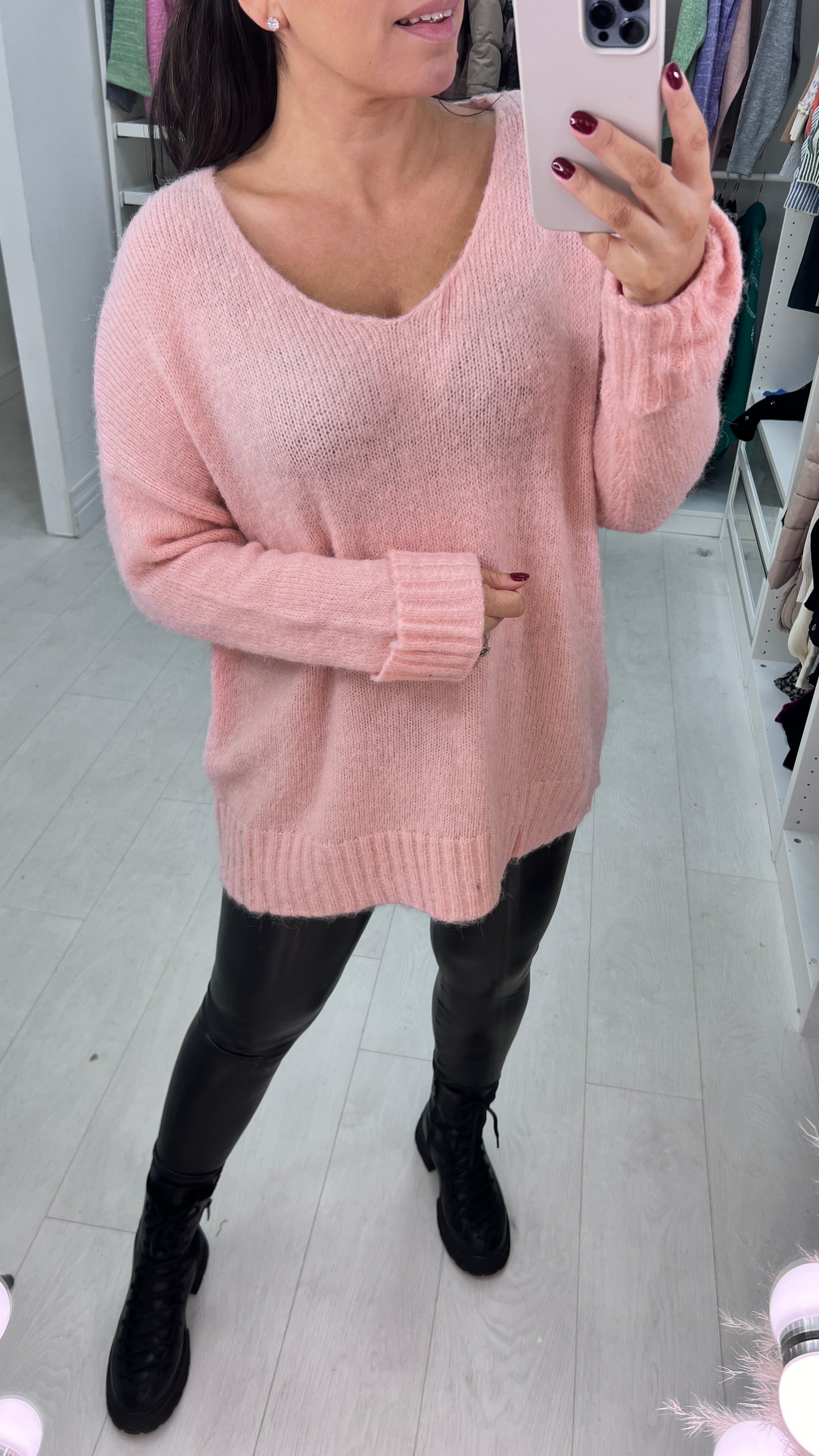 Justice Faux Fur Effect Rib Jumper