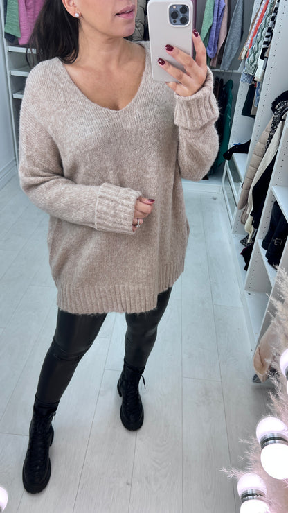 Justice Faux Fur Effect Rib Jumper