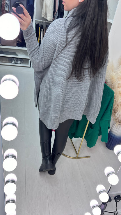 Palmer Roll Neck Poncho Jumper