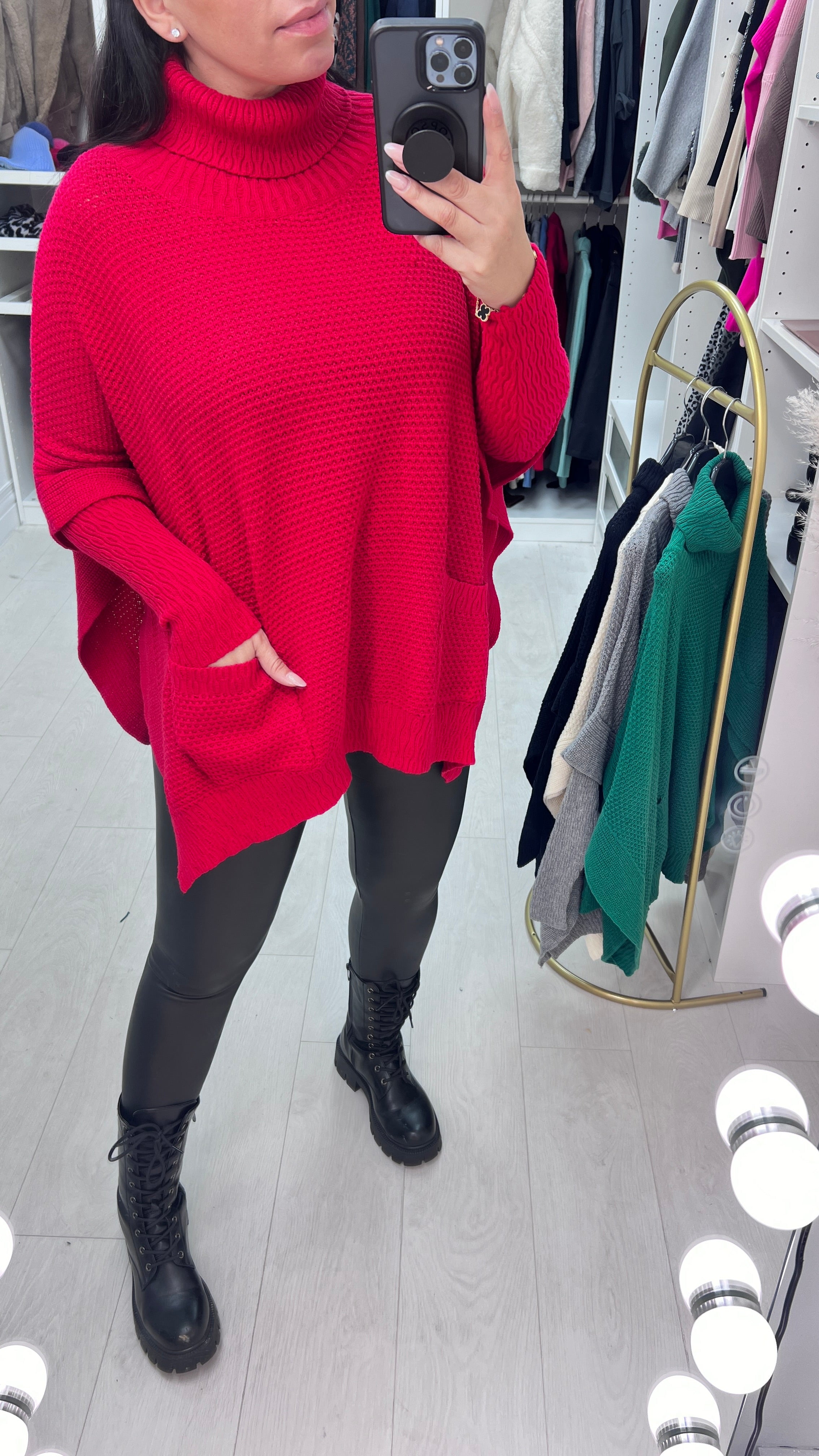 Palmer Roll Neck Poncho Jumper