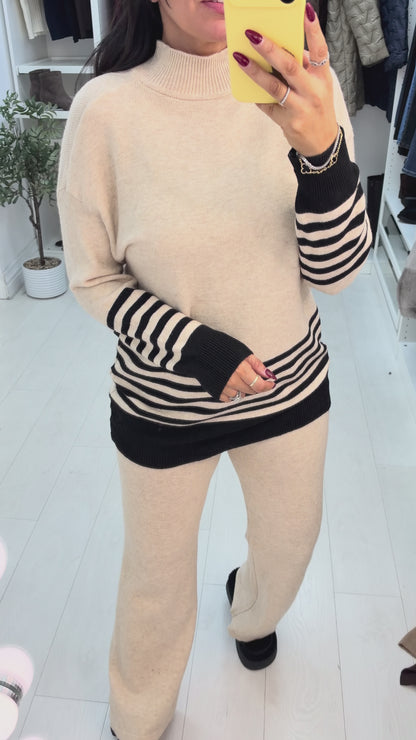 Isella Colour Block Hem Loungewear Set