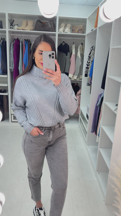 Nala Roll Neck Asymmetric Jumper