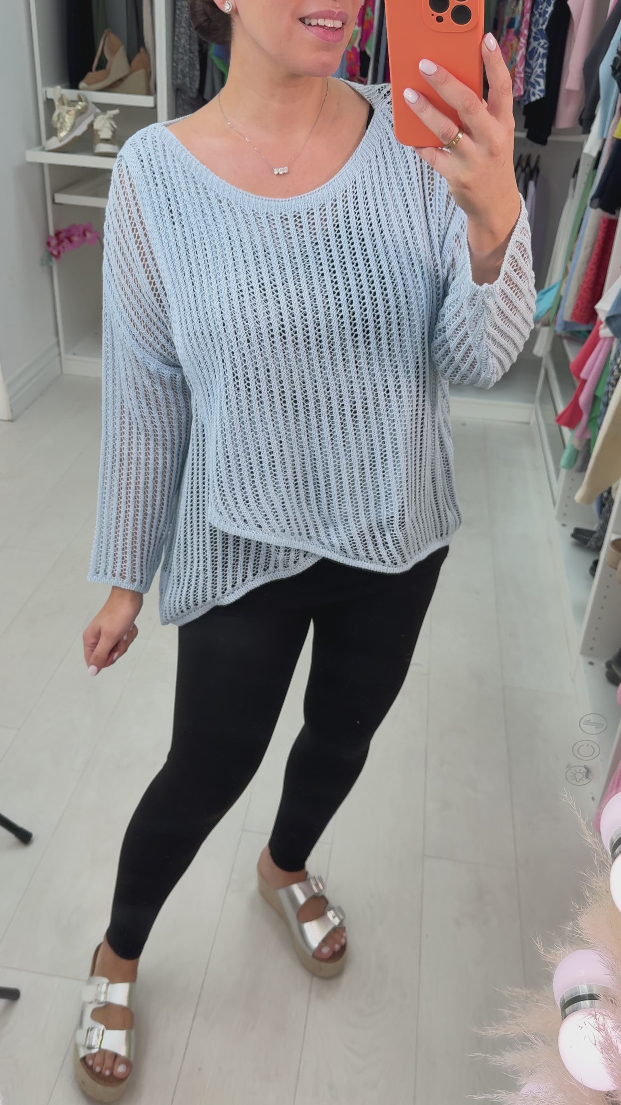 Nellie Fine Crochet Style Wrap Over Top