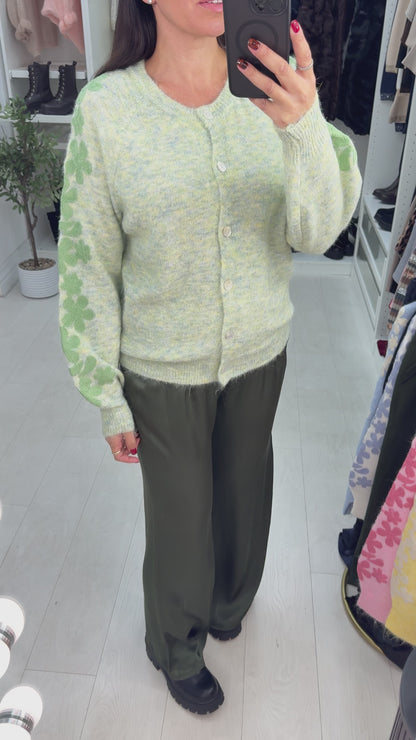 Camila Floral Sleeve Super Soft Cardigan