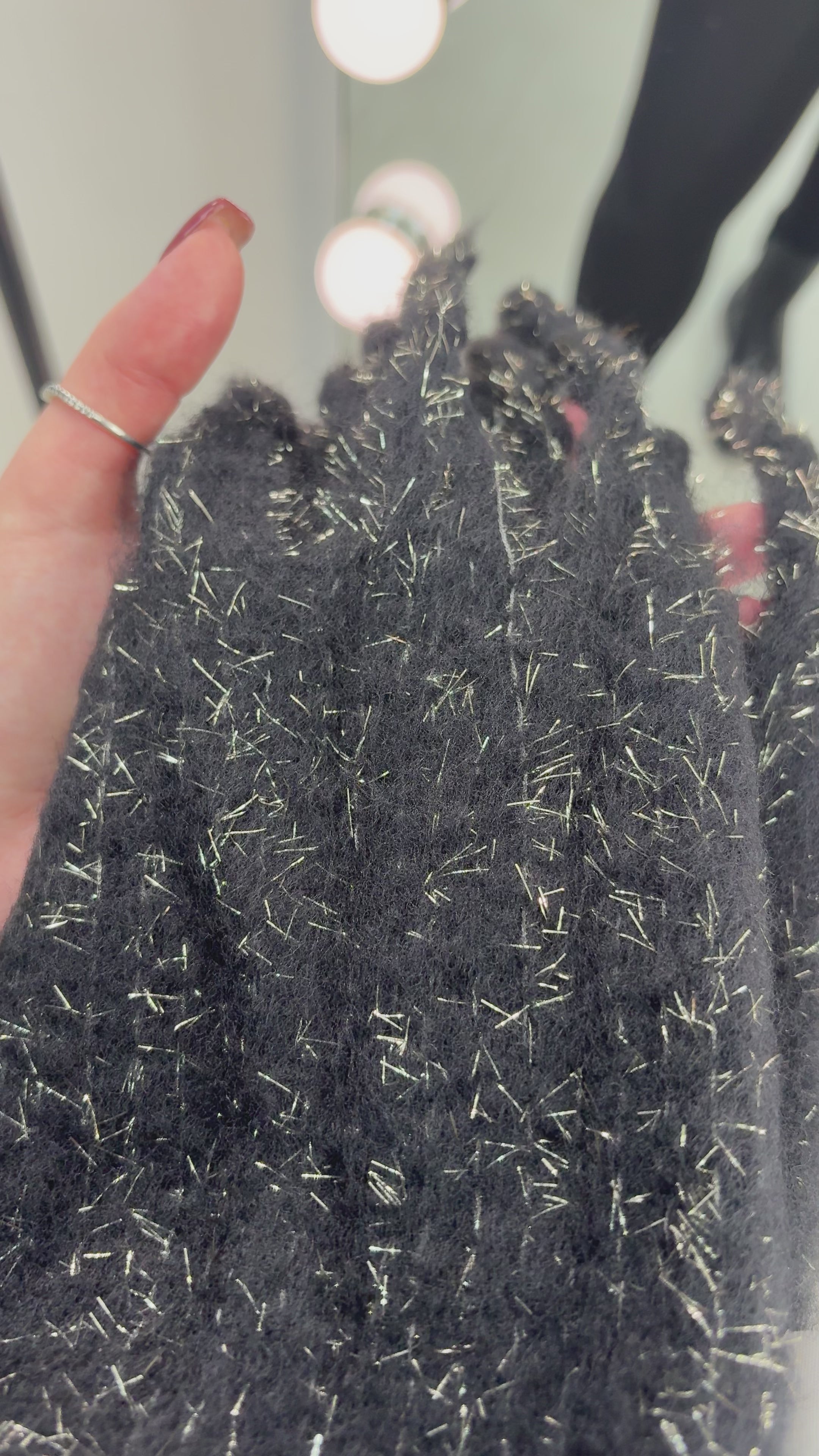 Sallie Sparkly Metallic Detailed Super Soft Scarf