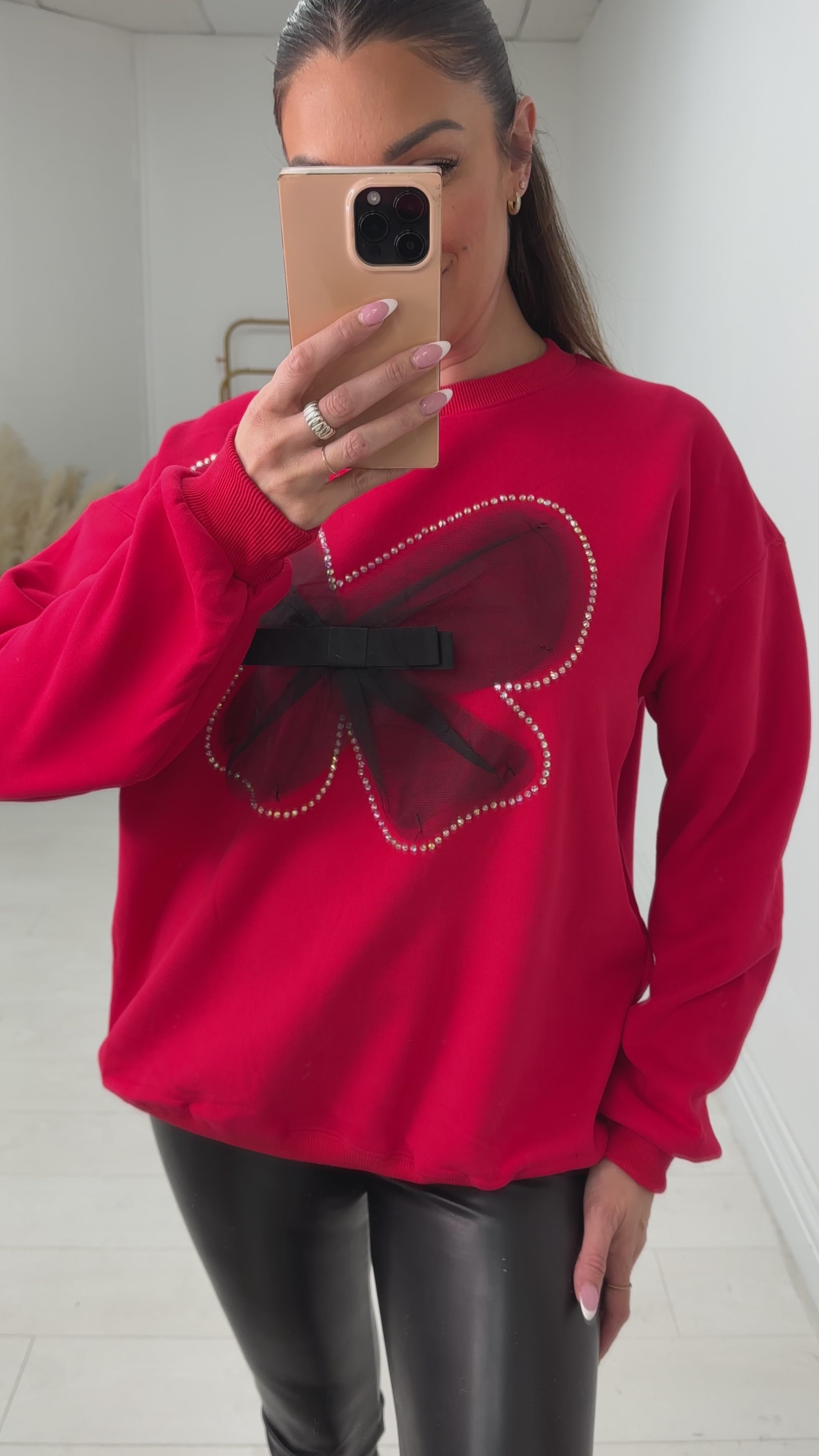 Madelyn Detailed Bow Crew neck Jumper