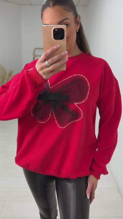 Madelyn Detailed Bow Crew neck Jumper
