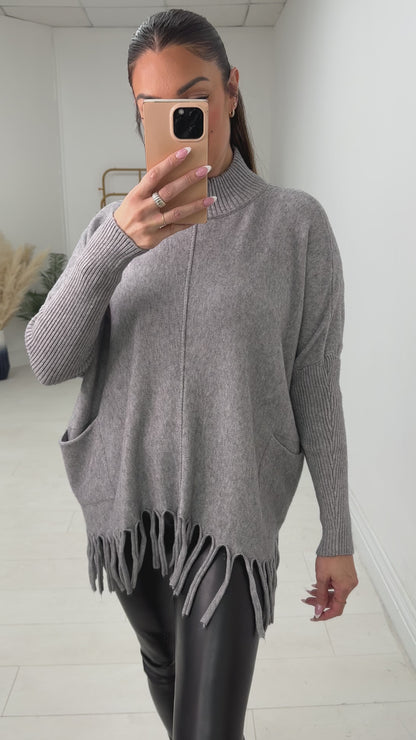 Eloise Oversized Tassel Hem Jumper