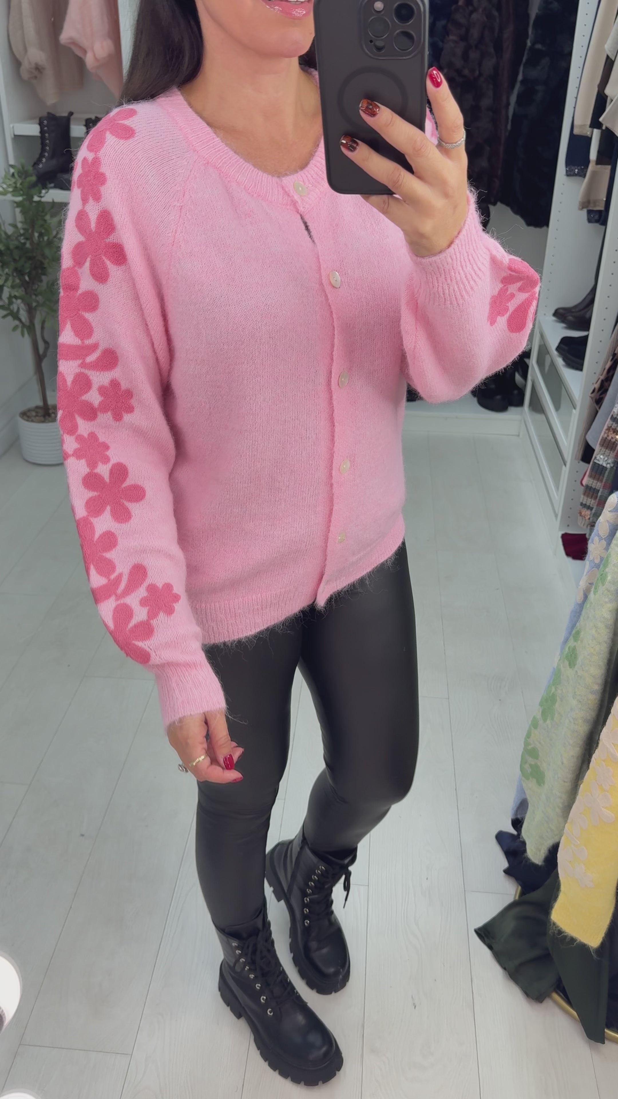 Camila Floral Sleeve Super Soft Cardigan