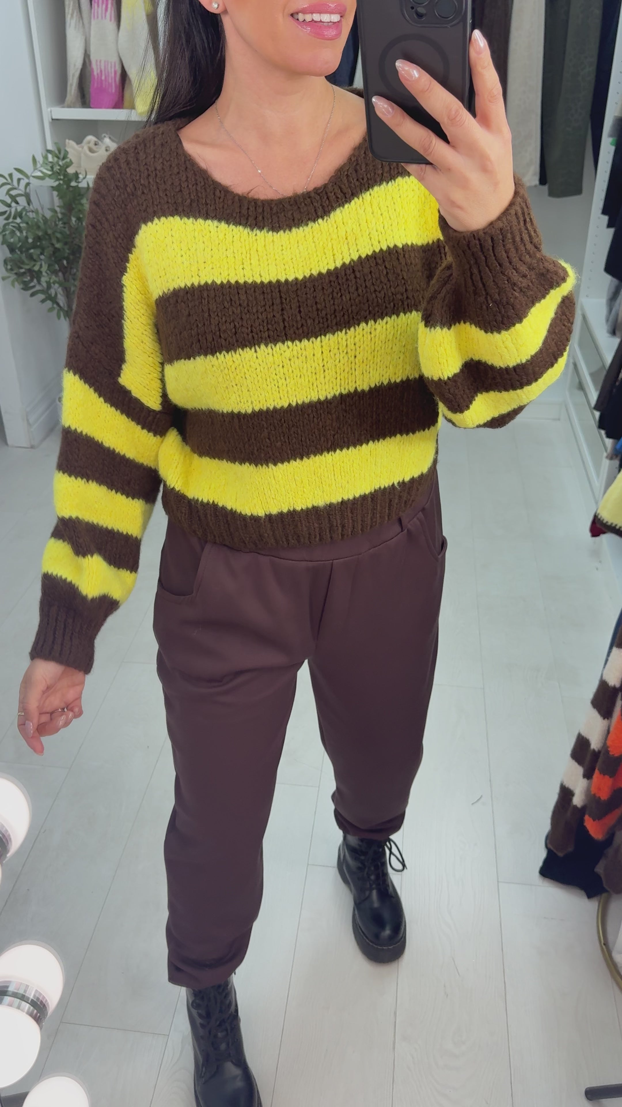 Fidelina Colour Block Super Soft Jumper