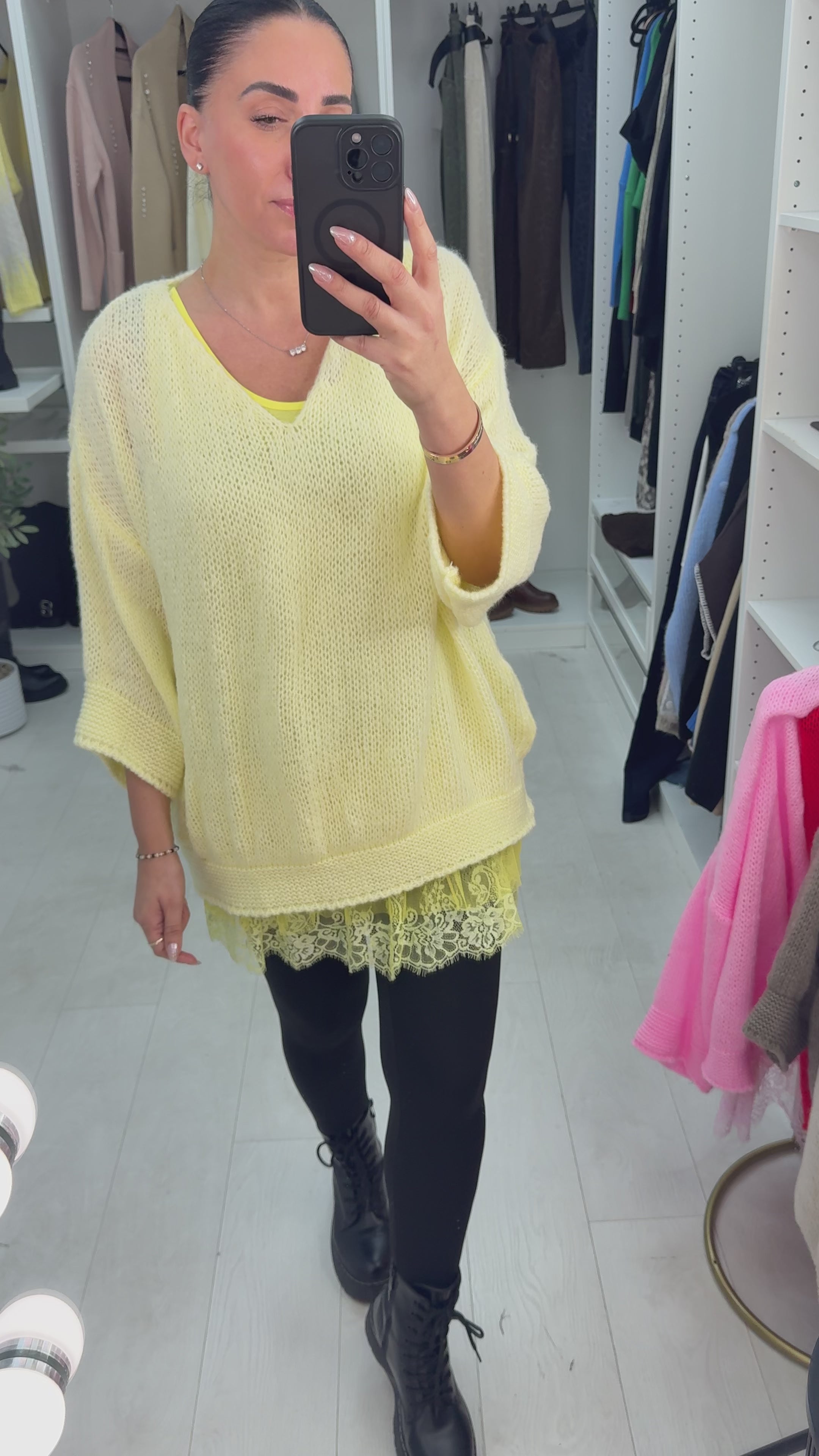 Brena Super Soft Lace Detail 2 Piece Jumper