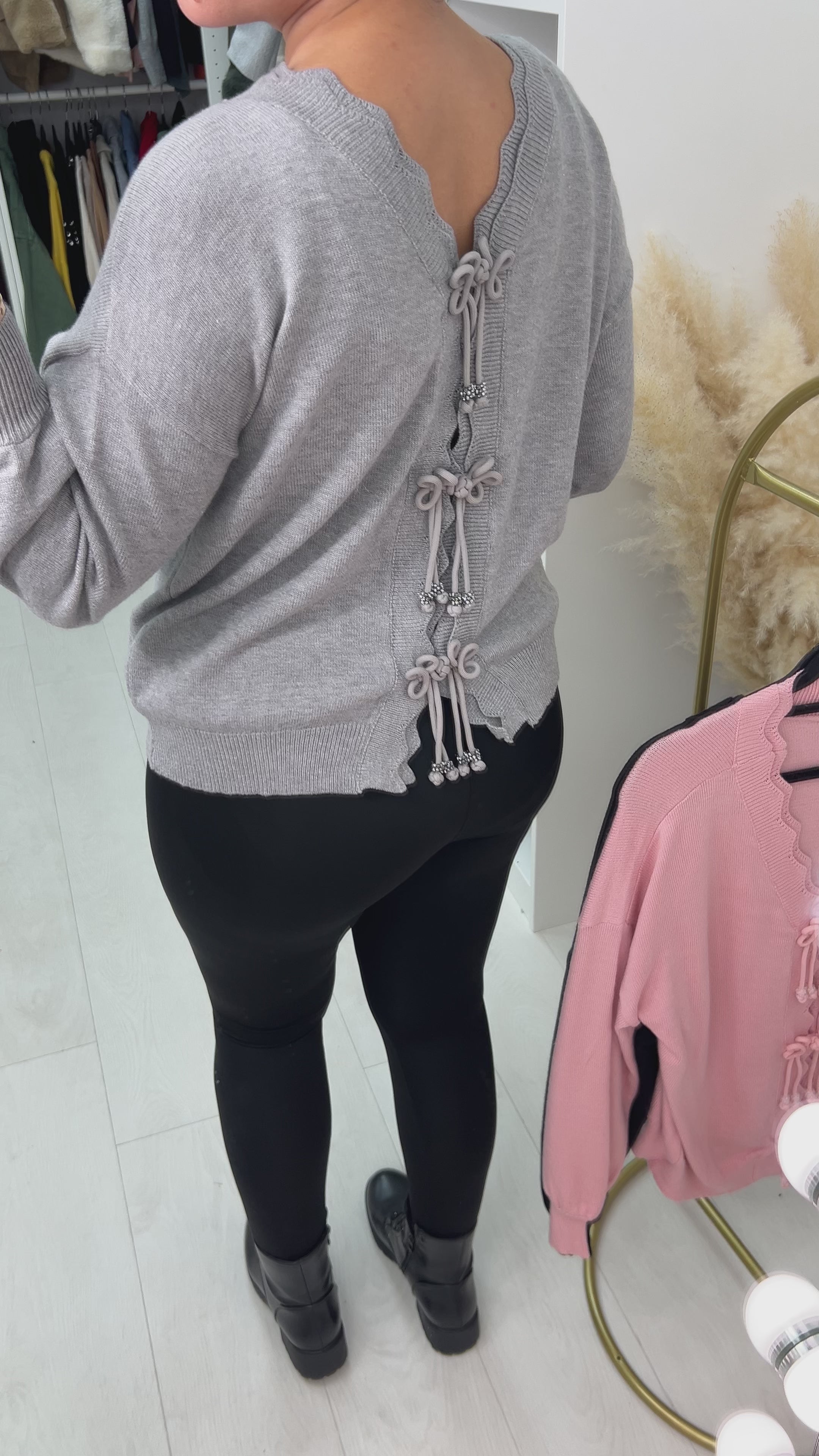 Valoura Bow Tie Knit Jumper