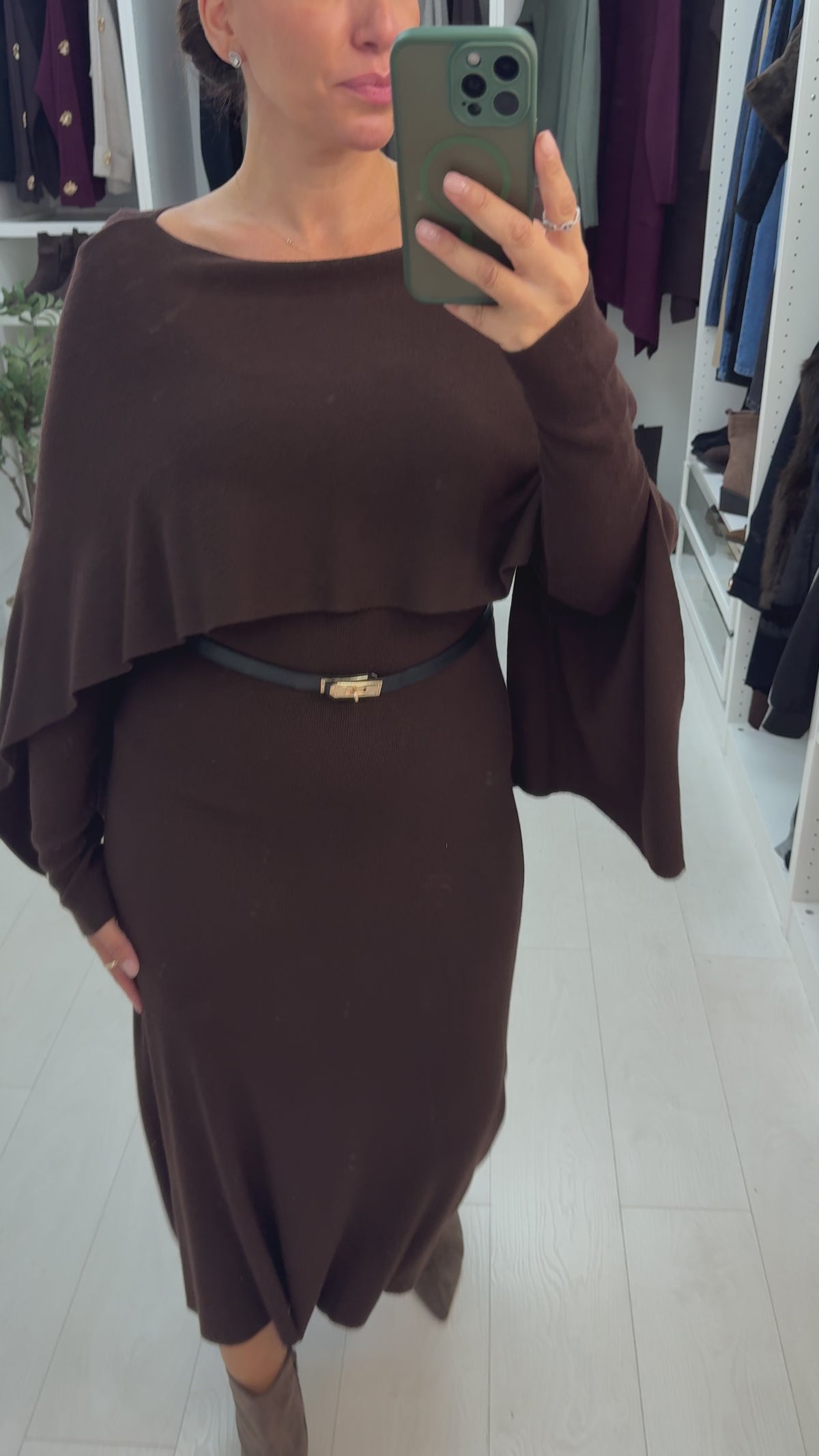 Sybella Drape Detail Knit Maxi Dress