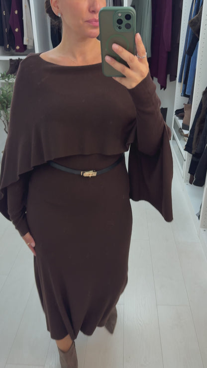 Sybella Drape Detail Knit Maxi Dress