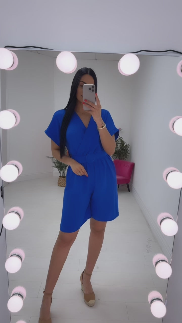Haleigh Plain Belted Playsuit