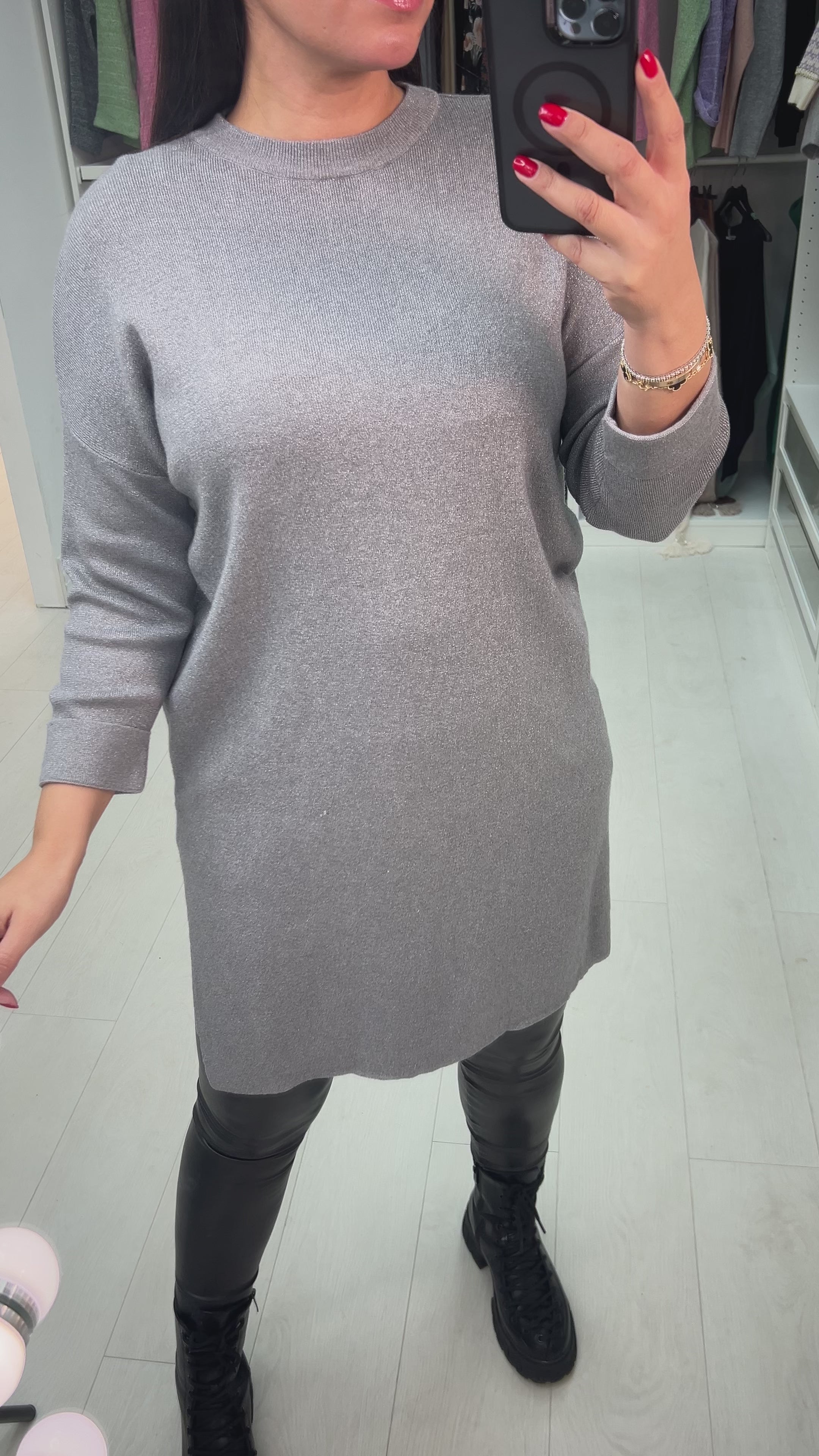 Load video: Darling Lurex Knitted Dress