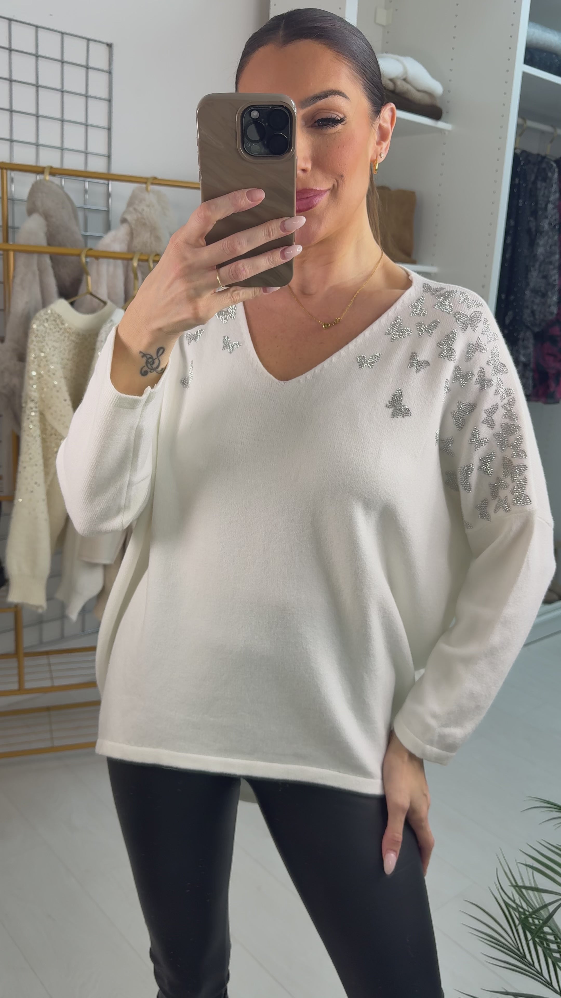 Evelyn Plain Butterfly Detail Jumper