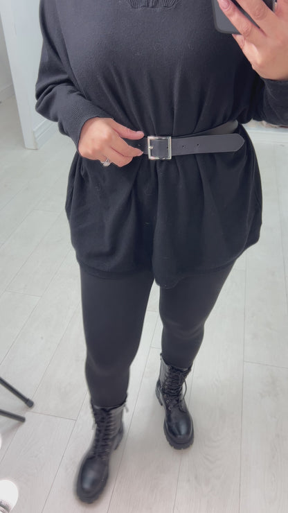 Earl Silver Trim Leather Belt