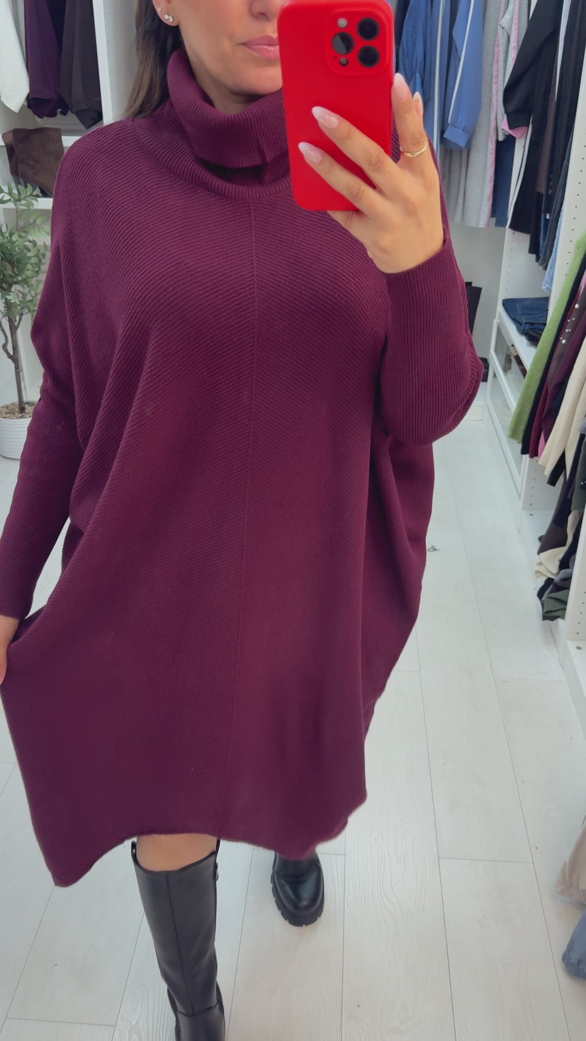 Emina Roll Neck Jumper Dress