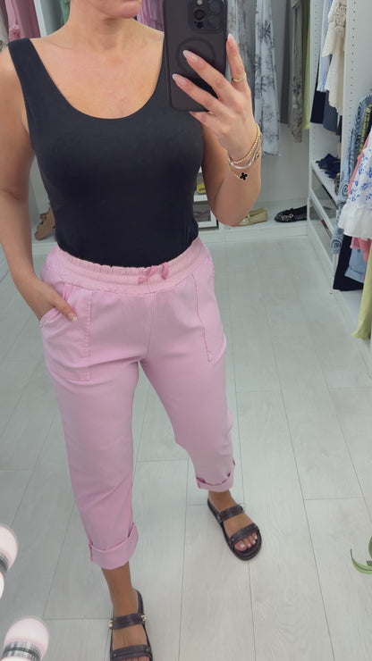 Tina Plain Elasticated Waist Magic Joggers