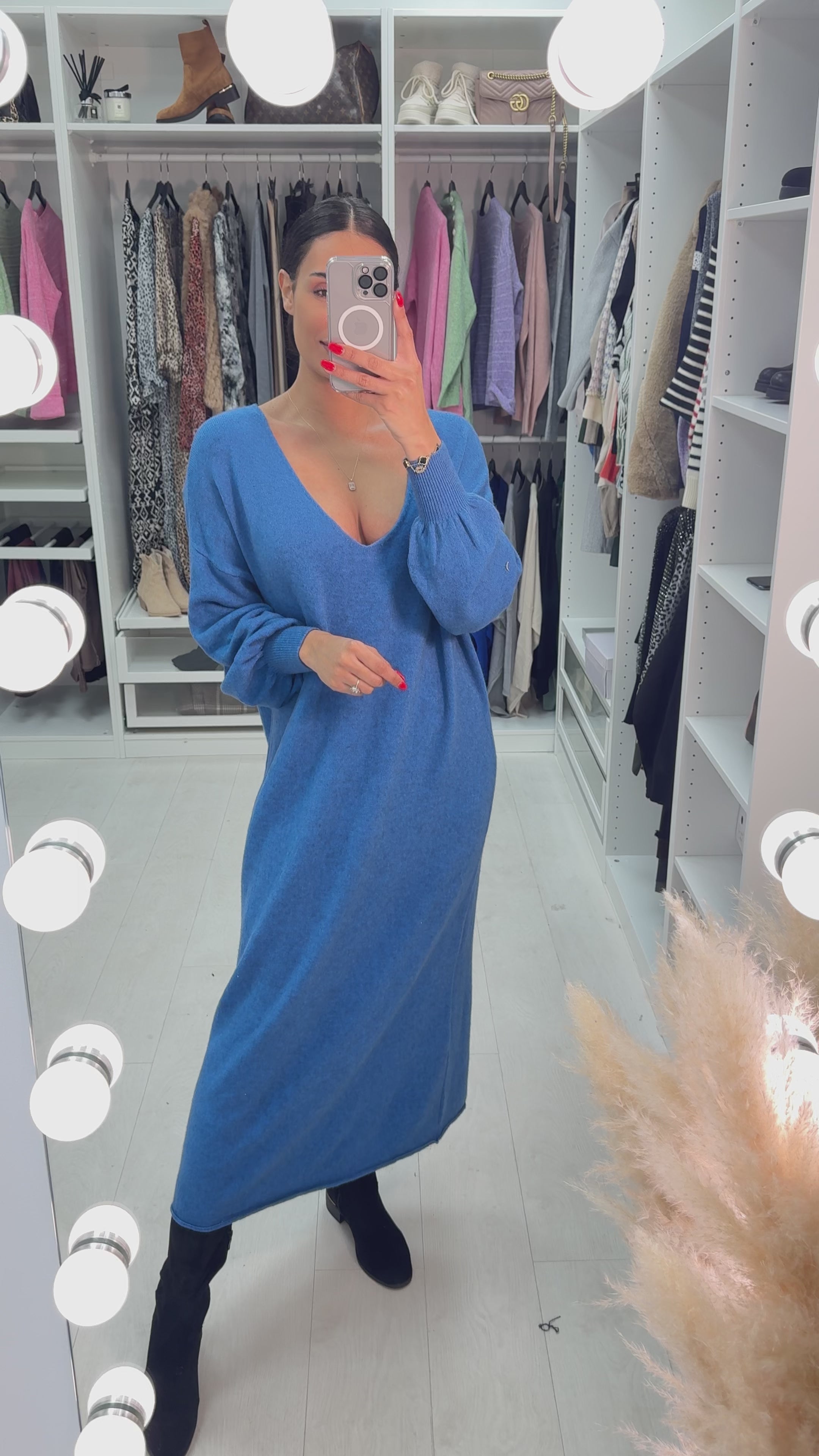 Dani V Neck Maxi Knit Dress