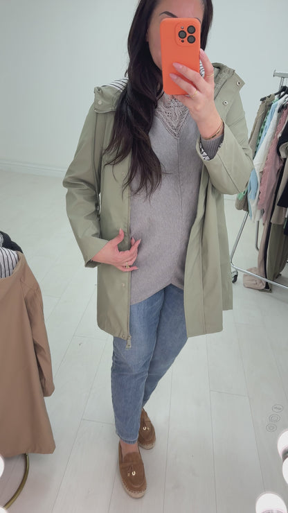 Bettie Hooded Raincoat