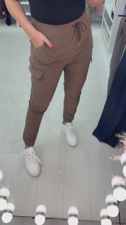 Maida Jersey Stretch Cargo Trousers