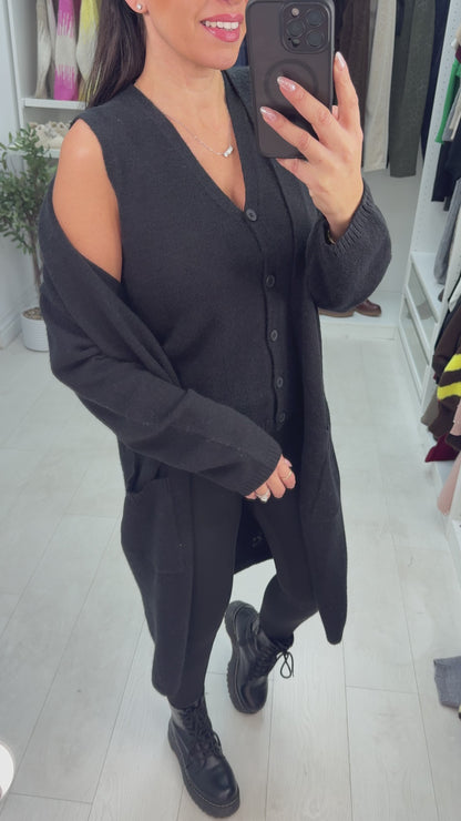 Tammie Plain 2 Piece Cardigan Set