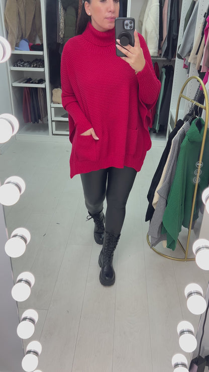 Palmer Roll Neck Poncho Jumper