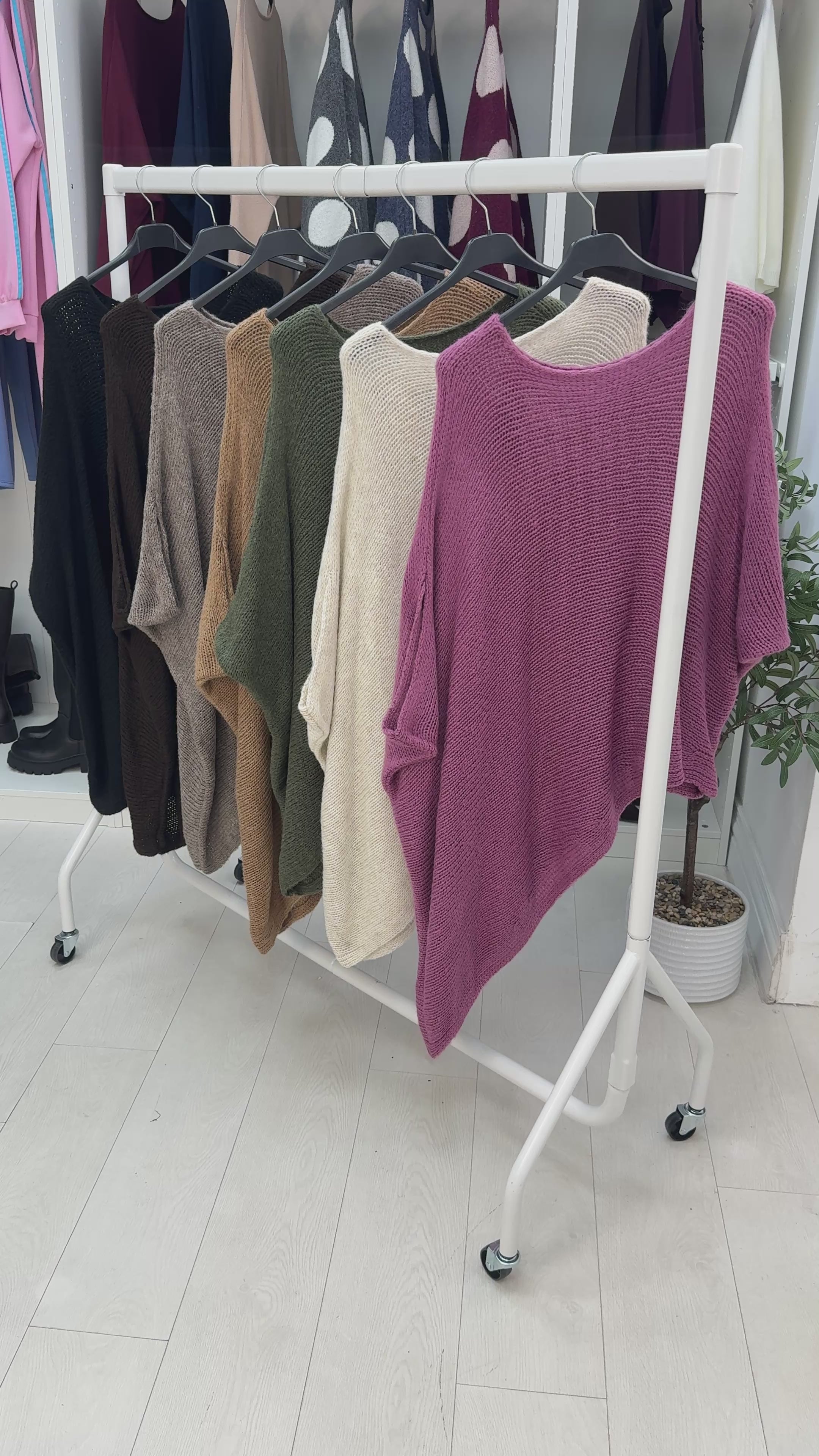 Cady Plain Chunky Knit Asymmetric Jumper