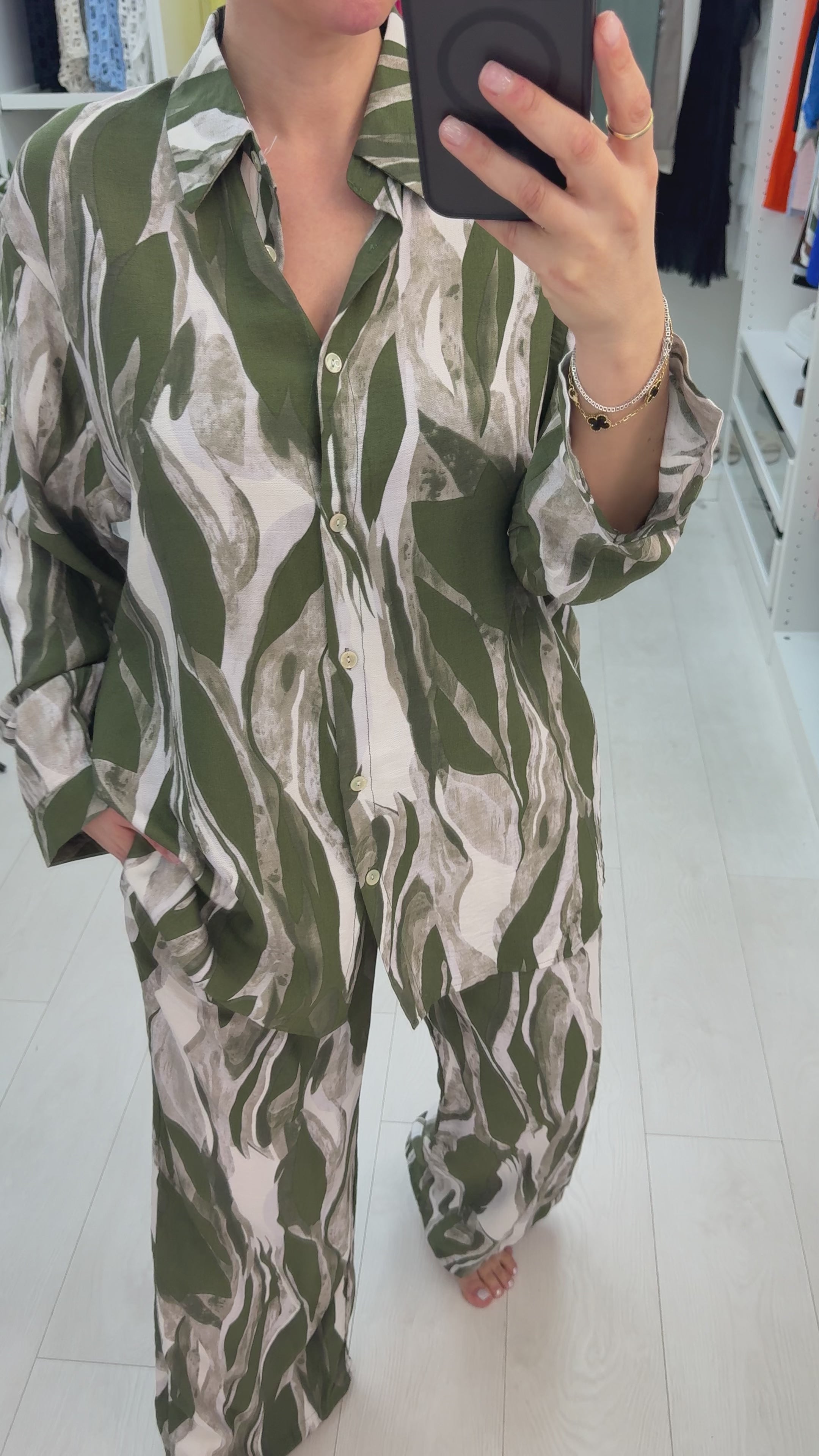 Dione Abstract Print Loose Fit Co-Ord Set