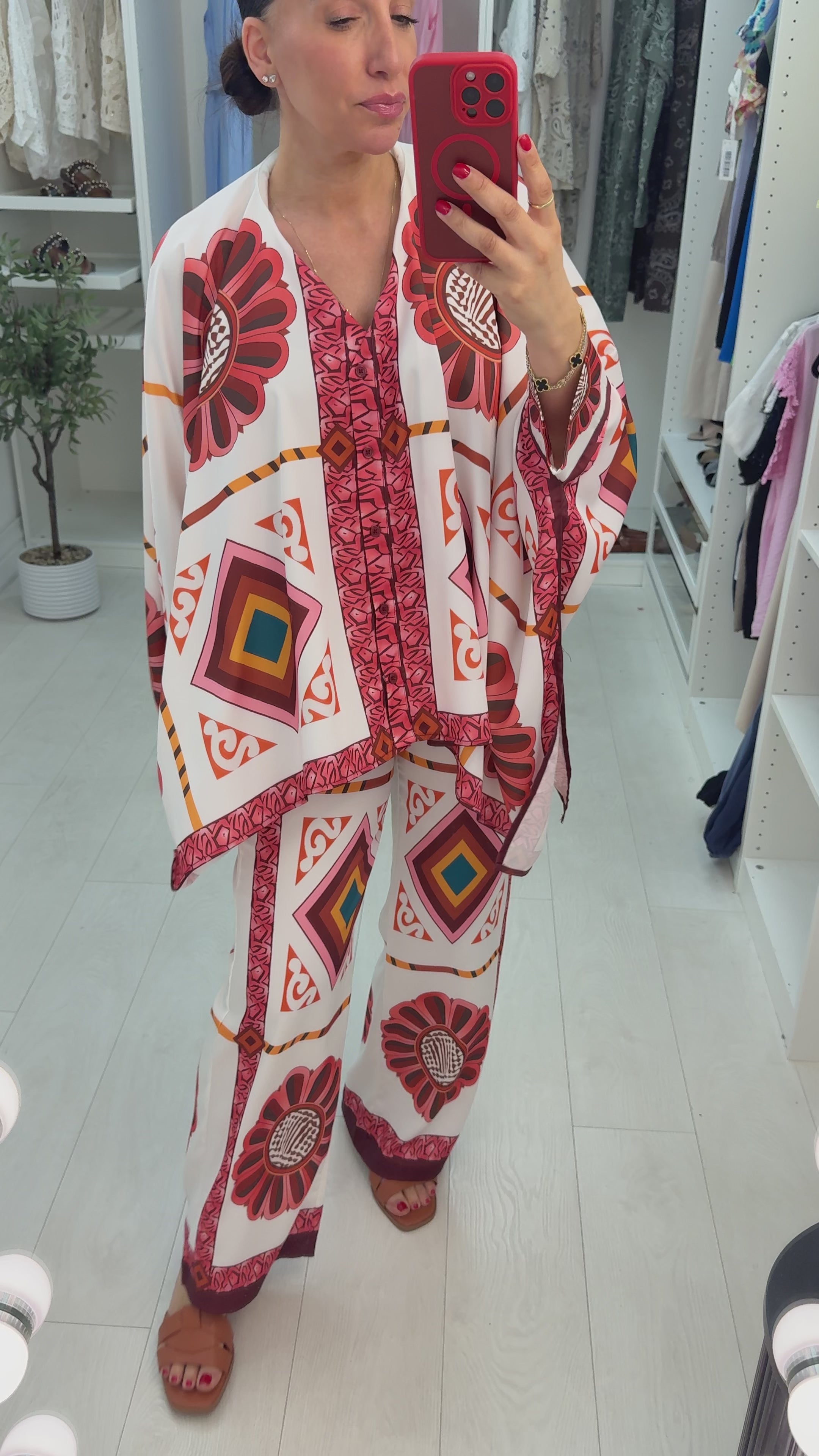 Ophelia Abstract Print Loose Fit Co-Ord Set