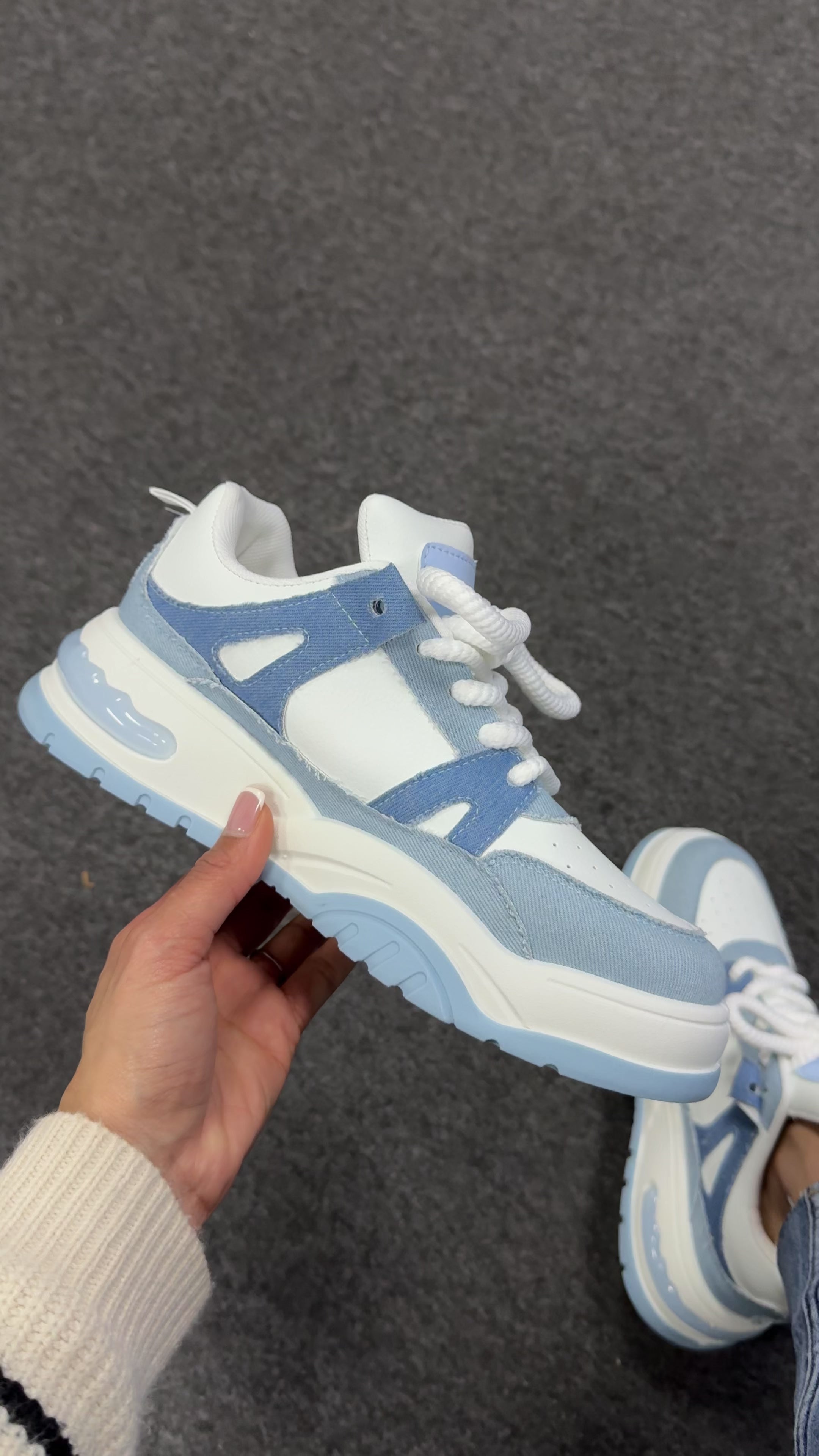 Load video: Dara Silicon Effect Bubble Sole Trainers