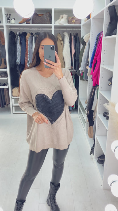 Shiloh Heart Design Knit Jumper