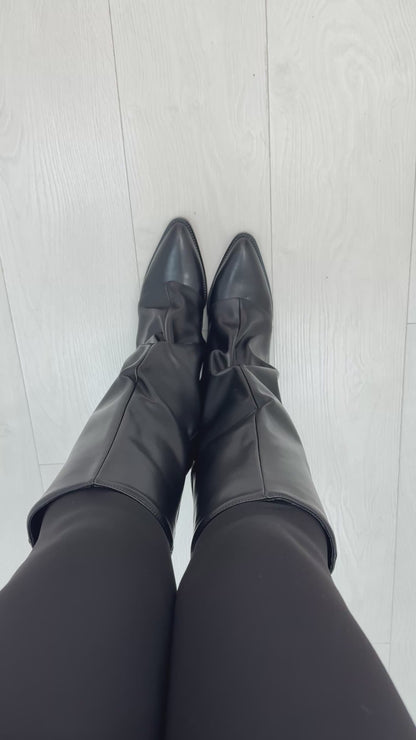 Loreina Faux Leather Fold Over Boots