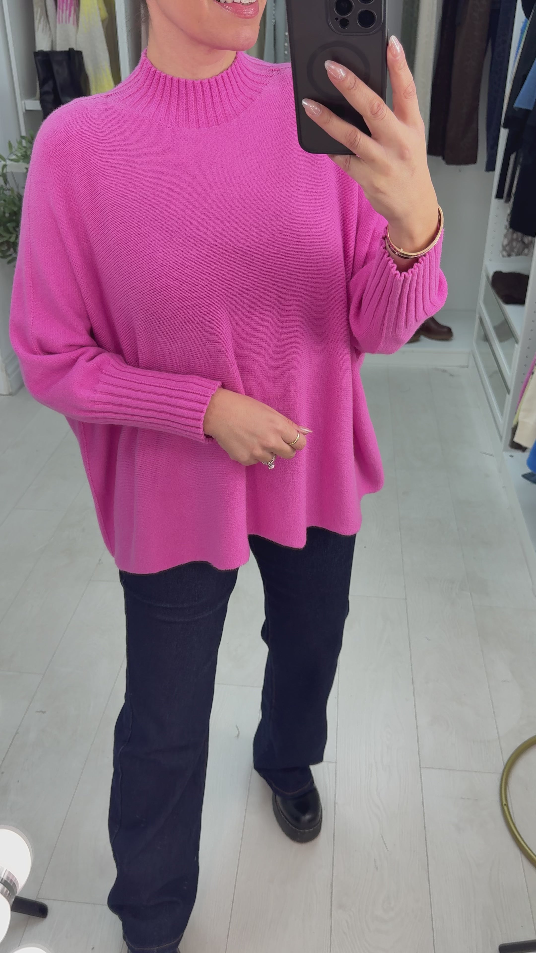 Mellie Plain Super Soft High Neck Jumper