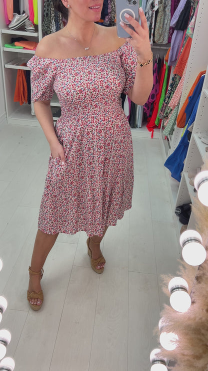 Rosanna Ditsy Floral Print Babydoll Dress