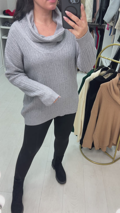 Oaklyn Cowl Neck Knit Jumper