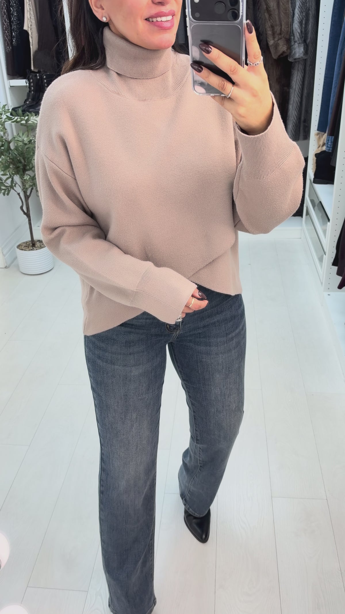 Hendrix Cross Over Roll Neck Jumper