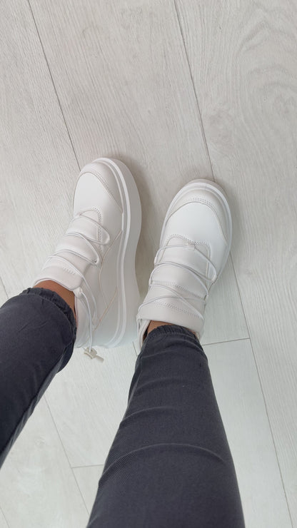 Jeemma Platform Criss Cross Trainers