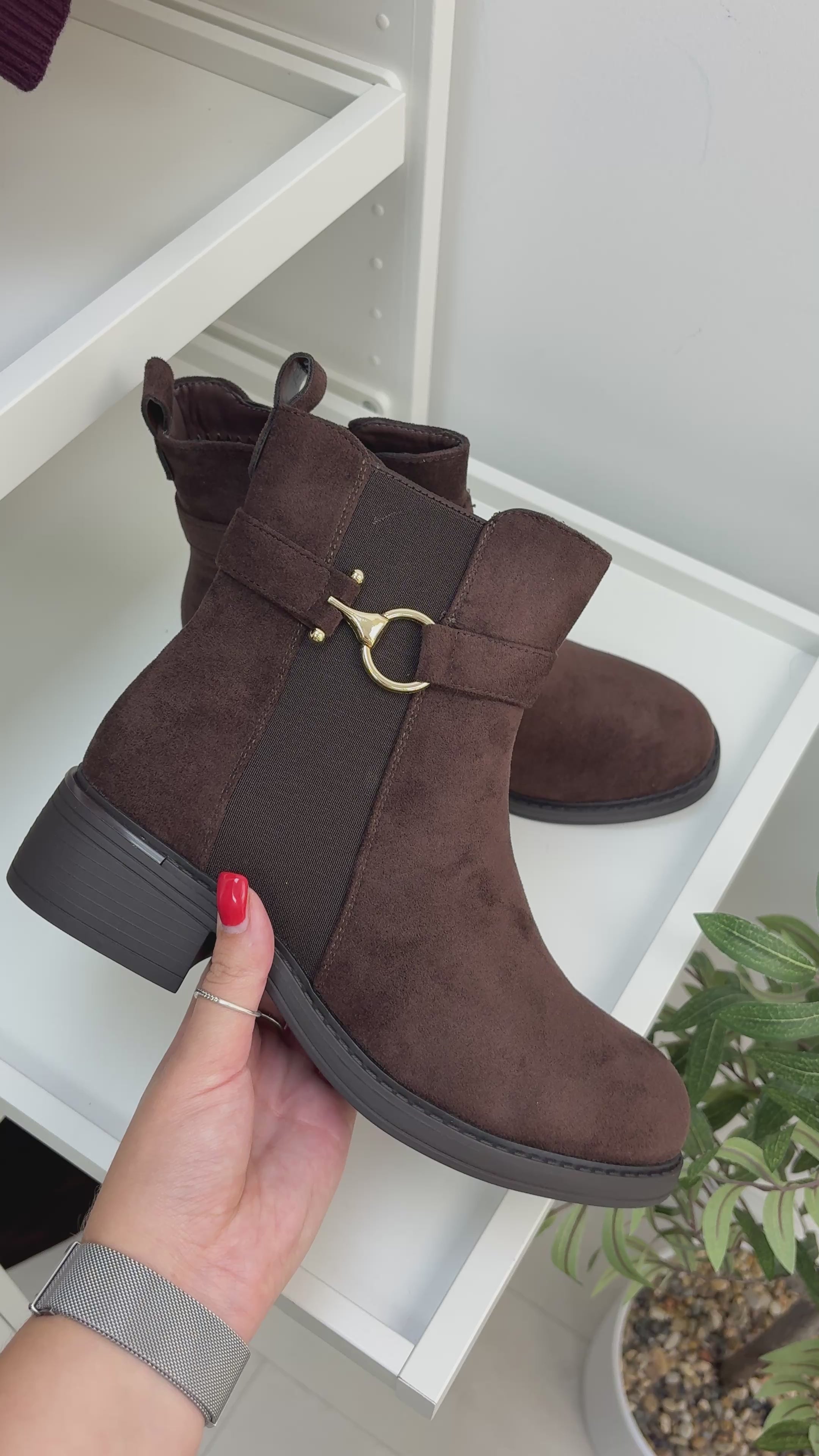 Elin Faux Suede Ankle Boots