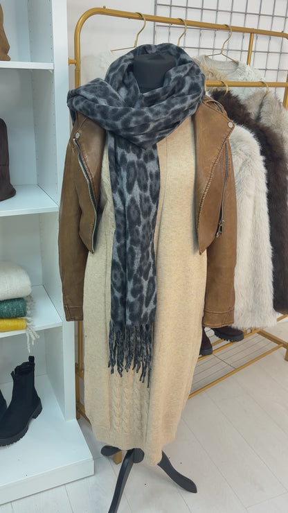 Dania Leopard Pattern Super Soft Scarf