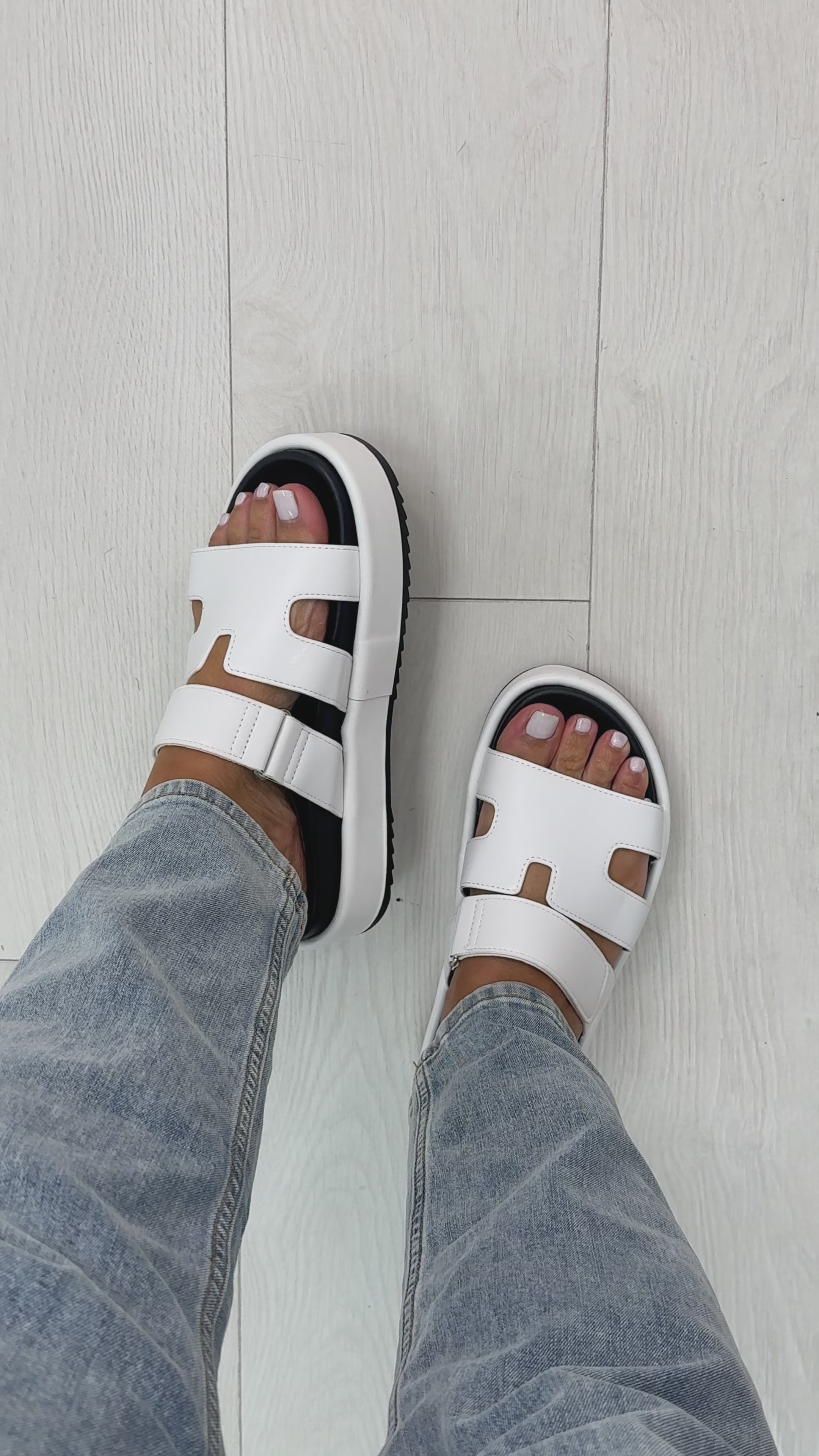 Amel Gladiator Platform Slider Sandal